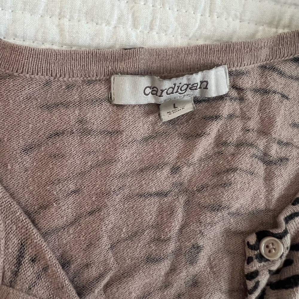 Cardigan Brand - Animal Print Cardigan - Picture 3 of 5